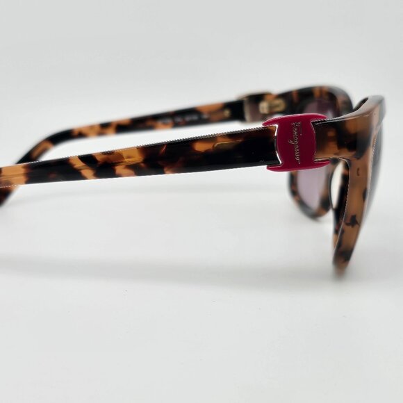 Salvatore Ferragamo SF782S 214 Havana Frame Purple Lens Sunglasses w/ Case Italy main image 14